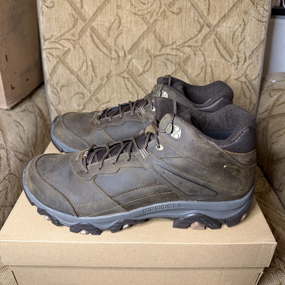 Men's Merrell Moab Adventure 3 Mid Boots Size 13 Waterproof Leather J003821Z New